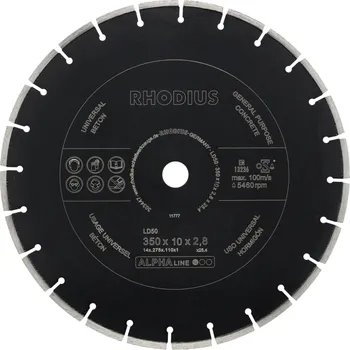 Řezný kotouč RHODIUS Diamantový řezný kotouč LD50 350 x 7,0 x 2,8 x 25,40 ALPHAline