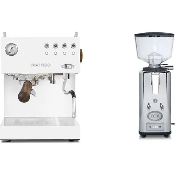 Kávovar Ascaso Steel DUO PID, White&Wood + ECM S-Automatik 64