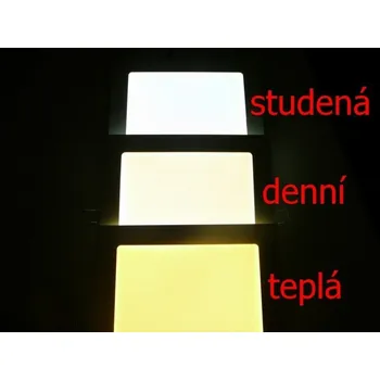 LED panel T-LED PS12 LED panel 12W přisazený čtverec 166x166mm Varianta: Teplá bílá
