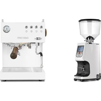 Kávovar Ascaso Steel DUO PID, White&Wood + Eureka Atom Specialty 65,…