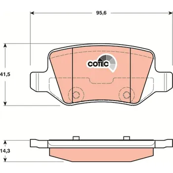 Brzdová destička Sada brzdových destiček, kotoučová brzda TRW GDB1481