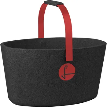 Milovaný košík černý s vínově červenou - LIEBLINGSKORB Basic deep black weinrot
