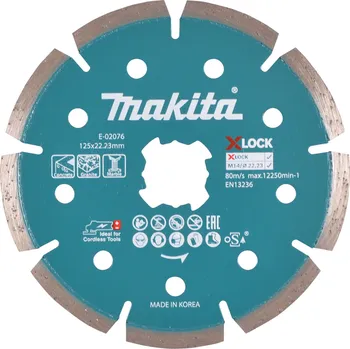 Řezný kotouč MAKITA E-02076 X-LOCK Diamantový kotouč 125x22,23mm free_store_pickup