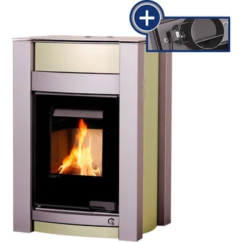 Krbová kamna HS Flamingo Krbová kamna AQUAFLAM VARIO ® KALMAR 11/5kW olivová, elektronická regulace