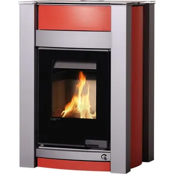 Krbová kamna HS Flamingo Krbová kamna AQUAFLAM VARIO ® KALMAR 11kW červená teplovzdušná verze)