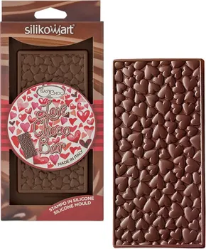 Silikomart Love Choco Bar SCG38 forma na čokoládu hnědá