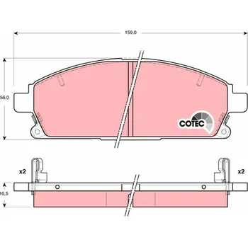Brzdová destička Sada brzdových destiček, kotoučová brzda TRW GDB3312