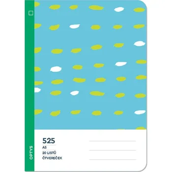 Dětské zboží Školní sešit 525 bezdřevý čtvereček, nebe, OP2146