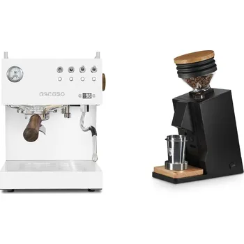 Kávovar Ascaso Steel DUO PID, White&Wood + Eureka Mignon Single Dose,…