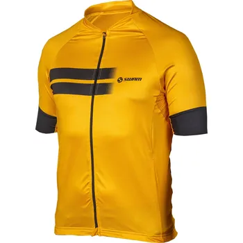 cyklistický dres SWAM Pánský cyklistický dres MARATON MUSTARD s krátkým rukávem Velikost: XS