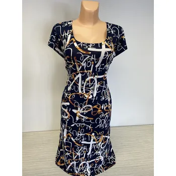 Dámské šaty dámské dlouhé šaty, Barva Modrá, Velikost XXXL 54, Materiál 96% Viskoza 4% Lycra