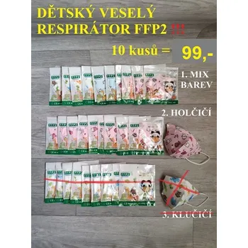 DĚTSKÝ VESELÝ RESPIRÁTOR FFP2 - HOLČIČÍ