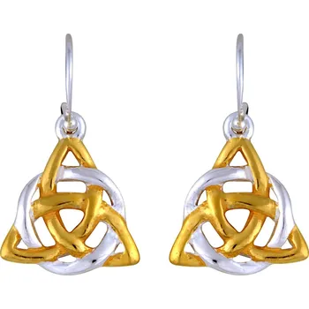 Náušnice Stříbrné náušnice Ag 3,3 g Celtic pozlacené