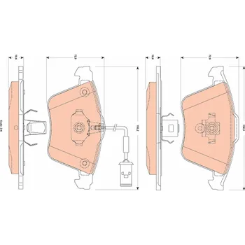 Brzdová destička Sada brzdových destiček, kotoučová brzda TRW GDB1832