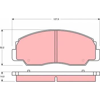 Brzdová destička Sada brzdových destiček, kotoučová brzda TRW GDB1134