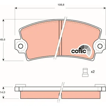 Brzdová destička Sada brzdových destiček, kotoučová brzda TRW GDB148