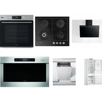 Set domácích spotřebičů WHIRLPOOL OMSK58HU1SX + WHIRLPOOL GOFL 629/NB + WHIRLPOOL AKR 62F LT K + WHIRLPOOL AMW 439 IX + WHIRLPOOL WSIC 3M27 C + WHIRLPOOL WHC18 T311
