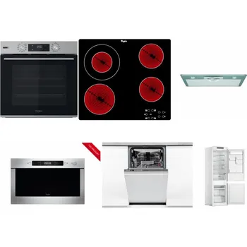 Set domácích spotřebičů WHIRLPOOL OMSK58HU1SX + WHIRLPOOL AKT 8130/NE + WHIRLPOOL AKR 650/1 IX + WHIRLPOOL AMW 423/IX + WHIRLPOOL WSIO 3O34 PFE X + WHIRLPOOL WHC18 T311
