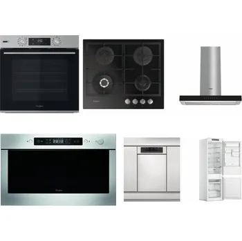 Set domácích spotřebičů WHIRLPOOL OMSK58HU1SX + WHIRLPOOL GOFL 629/NB + WHIRLPOOL WHBS 62F LT K + WHIRLPOOL AMW 439 IX + WHIRLPOOL WSBO 3O34 PF X + WHIRLPOOL WHC18 T311
