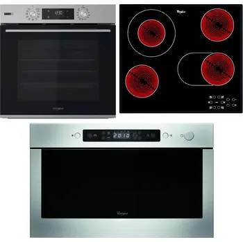 Set domácích spotřebičů WHIRLPOOL OMSK58HU1SX + WHIRLPOOL AKT 8190/BA + WHIRLPOOL AMW 439 IX
