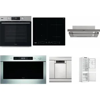 Set domácích spotřebičů WHIRLPOOL OMSK58HU1SX + WHIRLPOOL WL B8160 NE + WHIRLPOOL AKR 5390/1 IX + WHIRLPOOL AMW 439 IX + WHIRLPOOL WSBO 3O34 PF X + WHIRLPOOL WHC18 T311