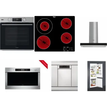 Set domácích spotřebičů WHIRLPOOL OMSK58HU1SX + WHIRLPOOL AKT 8130/NE + WHIRLPOOL WHBS 62F LT K + WHIRLPOOL AMW 423/IX + WHIRLPOOL WSBO 3O34 PF X + WHIRLPOOL ART 65031