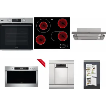 Set domácích spotřebičů WHIRLPOOL OMSK58HU1SX + WHIRLPOOL AKT 8190/BA + WHIRLPOOL AKR 5390/1 IX + WHIRLPOOL AMW 423/IX + WHIRLPOOL WSBO 3O34 PF X + WHIRLPOOL ART 66112