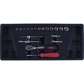 Ruční nářadí STAVTOOL Sada hlavic šestihranných 1/4" 19 dílů