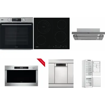 Set domácích spotřebičů WHIRLPOOL OMSK58HU1SX + WHIRLPOOL AKT 8900 BA + WHIRLPOOL AKR 749/1 IX + WHIRLPOOL AMW 423/IX + WHIRLPOOL WSBO 3O34 PF X + WHIRLPOOL WHC18 T311