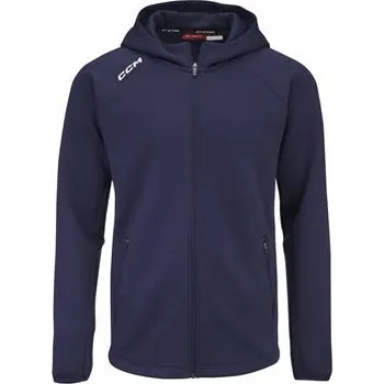 Pánská mikina Mikina CCM Locker Room Full Zip Hoodie 2022 SR, Senior, S, tmavě modrá CCM