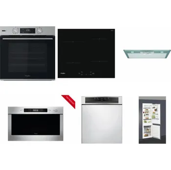Set domácích spotřebičů WHIRLPOOL OMSK58HU1SX + WHIRLPOOL WS Q2760 BF + WHIRLPOOL AKR 650/1 IX + WHIRLPOOL AMW 423/IX + WHIRLPOOL WBC 3C34 PF X + WHIRLPOOL ART 66112