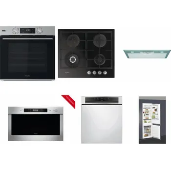 Set domácích spotřebičů WHIRLPOOL OMSK58HU1SX + WHIRLPOOL GOFL 629/NB + WHIRLPOOL AKR 650/1 IX + WHIRLPOOL AMW 423/IX + WHIRLPOOL WBC 3C34 PF X + WHIRLPOOL ART 66112