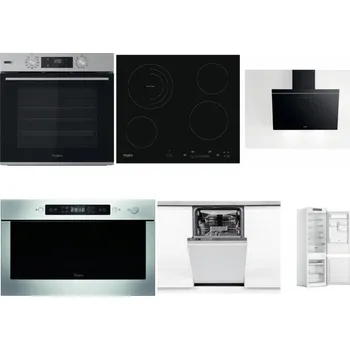 Set domácích spotřebičů WHIRLPOOL OMSK58HU1SX + WHIRLPOOL AKT 8900 BA + WHIRLPOOL AKR 62F LT K + WHIRLPOOL AMW 439 IX + WHIRLPOOL WSIO 3O34 PFE X + WHIRLPOOL WHC18 T311