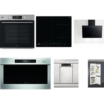 Set domácích spotřebičů WHIRLPOOL OMSK58HU1SX + WHIRLPOOL WL B8160 NE + WHIRLPOOL AKR 62F LT K + WHIRLPOOL AMW 439 IX + WHIRLPOOL WSBO 3O34 PF X + WHIRLPOOL ART 66112