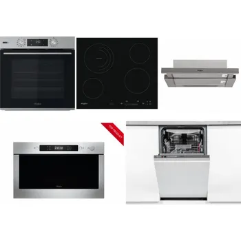 Set domácích spotřebičů WHIRLPOOL OMSK58HU1SX + WHIRLPOOL AKT 8900 BA + WHIRLPOOL AKR 5390/1 IX + WHIRLPOOL AMW 423/IX + WHIRLPOOL WSIO 3O34 PFE X