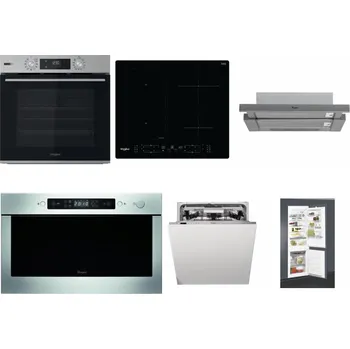 Set domácích spotřebičů WHIRLPOOL OMSK58HU1SX + WHIRLPOOL WL B8160 NE + WHIRLPOOL AKR 749/1 IX + WHIRLPOOL AMW 439 IX + WHIRLPOOL WIO 3O540 PELG + WHIRLPOOL ART 65031