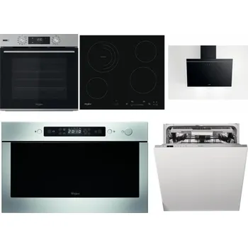 Set domácích spotřebičů WHIRLPOOL OMSK58HU1SX + WHIRLPOOL AKT 8900 BA + WHIRLPOOL AKR 62F LT K + WHIRLPOOL AMW 439 IX + WHIRLPOOL WIO 3T133 PLE