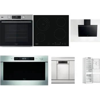 Set domácích spotřebičů WHIRLPOOL OMSK58HU1SX + WHIRLPOOL AKT 8900 BA + WHIRLPOOL AKR 62F LT K + WHIRLPOOL AMW 439 IX + WHIRLPOOL WSBO 3O34 PF X + WHIRLPOOL WHC18 T311