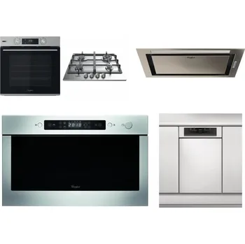 Set domácích spotřebičů WHIRLPOOL OMSK58HU1SX + WHIRLPOOL TKRL 661 IX EU + WHIRLPOOL WCT3 64 FLB X + WHIRLPOOL AMW 439 IX + WHIRLPOOL WSBO 3O34 PF X