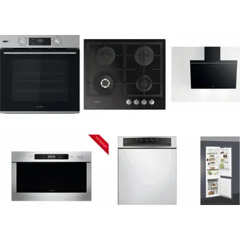 Set domácích spotřebičů WHIRLPOOL OMSK58HU1SX + WHIRLPOOL GOFL 629/NB + WHIRLPOOL AKR 62F LT K + WHIRLPOOL AMW 423/IX + WHIRLPOOL WBC 3C34 PF X + WHIRLPOOL ART 66112