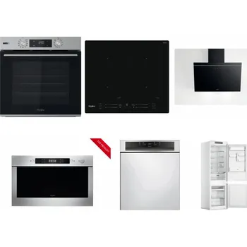 Set domácích spotřebičů WHIRLPOOL OMSK58HU1SX + WHIRLPOOL WL S7260 NE + WHIRLPOOL AKR 62F LT K + WHIRLPOOL AMW 423/IX + WHIRLPOOL WBC 3C34 PF X + WHIRLPOOL WHC18 T311