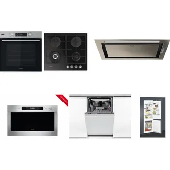 Set domácích spotřebičů WHIRLPOOL OMSK58HU1SX + WHIRLPOOL GOFL 629/NB + WHIRLPOOL WCT3 64 FLB X + WHIRLPOOL AMW 423/IX + WHIRLPOOL WSIO 3O34 PFE X + WHIRLPOOL ART 65031