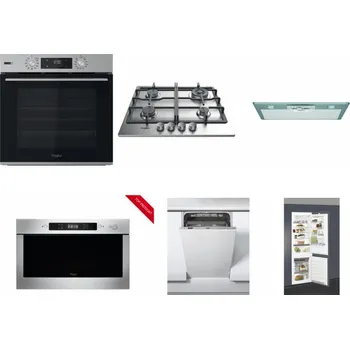 Set domácích spotřebičů WHIRLPOOL OMSK58HU1SX + WHIRLPOOL TKRL 661 IX EU + WHIRLPOOL AKR 650/1 IX + WHIRLPOOL AMW 423/IX + WHIRLPOOL WSIC 3M27 C + WHIRLPOOL ART 66112