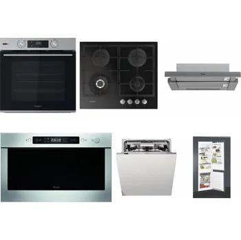 Set domácích spotřebičů WHIRLPOOL OMSK58HU1SX + WHIRLPOOL GOFL 629/NB + WHIRLPOOL AKR 749/1 IX + WHIRLPOOL AMW 439 IX + WHIRLPOOL WIO 3O540 PELG + WHIRLPOOL ART 65031