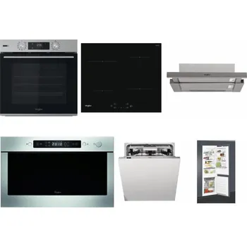 Set domácích spotřebičů WHIRLPOOL OMSK58HU1SX + WHIRLPOOL WS Q2760 BF + WHIRLPOOL AKR 5390/1 IX + WHIRLPOOL AMW 439 IX + WHIRLPOOL WIO 3O540 PELG + WHIRLPOOL ART 65031