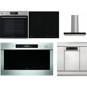 Set domácích spotřebičů WHIRLPOOL OMSK58HU1SX + WHIRLPOOL AKT 8900 BA + WHIRLPOOL WHBS 62F LT K + WHIRLPOOL AMW 439 IX + WHIRLPOOL WSBO 3O34 PF X
