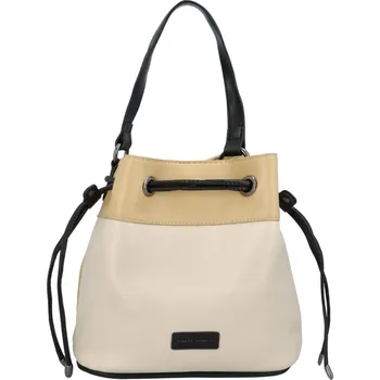 Kabelka Koženková dámská kabelka ve tvaru vaku Roberta, béžovo-žlutá