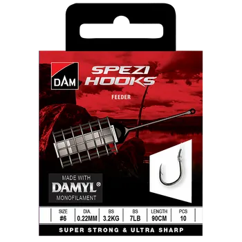 D A M Dam Hotové návazce na feeder 0,14mm vel.14 90cm 10ks