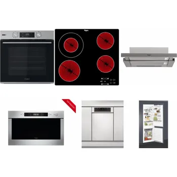 Set domácích spotřebičů WHIRLPOOL OMSK58HU1SX + WHIRLPOOL AKT 8130/NE + WHIRLPOOL AKR 5390/1 IX + WHIRLPOOL AMW 423/IX + WHIRLPOOL WSBO 3O34 PF X + WHIRLPOOL ART 65031