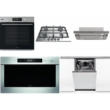Set domácích spotřebičů WHIRLPOOL OMSK58HU1SX + WHIRLPOOL TKRL 661 IX EU + WHIRLPOOL AKR 5390/1 IX + WHIRLPOOL AMW 439 IX + WHIRLPOOL WSIO 3O34 PFE X